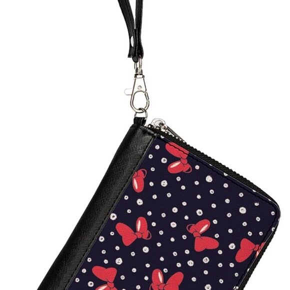 Women's PU Zip Around Wallet Rectangle-Minnie Mouse, 7.5"x4.5" - Picture 2 of 9